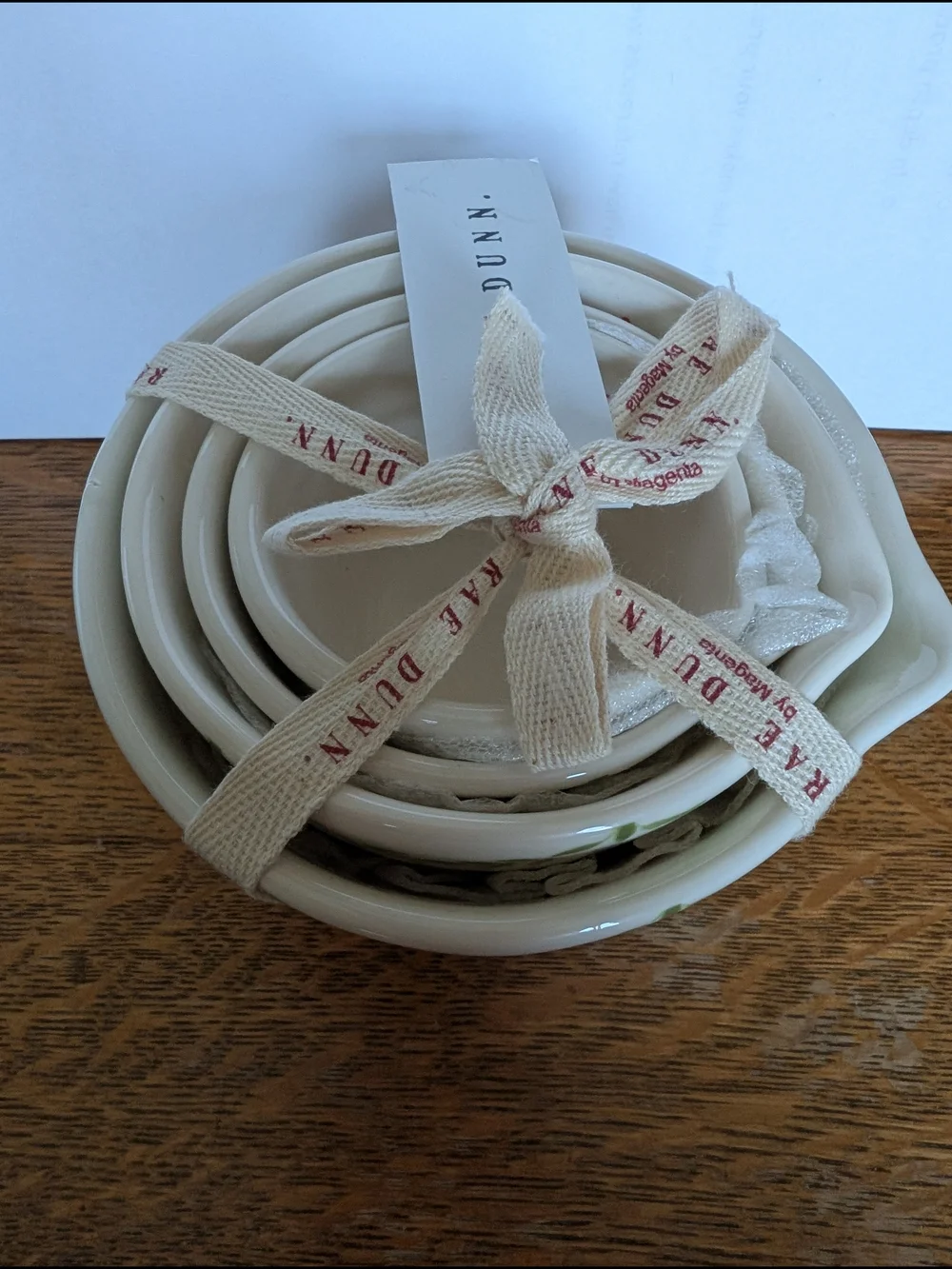 RAE DUNN Christmas Measuring Cups 4 pc. (Comfort, Merry, Cheer, Joy) Rare